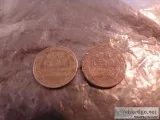 2 1943 (steel colored) Wheat Penny