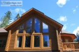 Cottage for rent at St Sauveur luxury log house with spa sauna a