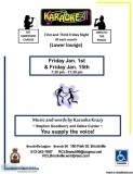 Karaoke  Friday January 1st 15th     730- 11pm  Brockville Legio