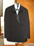 Black Tuxedo wTie Cummerbund Shirt wMatching ButtonsCuff Links