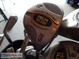 two sets of golf clubs pull cart