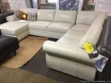 New 3pc Carmine Leather sectional