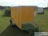 Motorcycle Trailer for sale 5x8 Yellow EXTERIOR trailer NEW