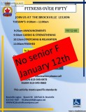 Senior Fitness Exercise classes  Brockville Legion 200 Fee   (No
