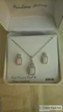 Opal Pendant and earring set