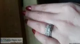 Gorgeous engagement ring with 1.06 princess cut