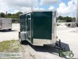 New 5x8 ENCLOSED TRAILER Green Color wVfront