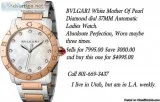 BVLGARI White Mother-of-Pearl Diamond Dial 37mm Automatic Ladies