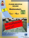 Floor Shuffleboard  (No shuffleboard Wed 13th) Every Wednesdays