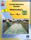 Floor Shuffleboard  Every Wednesdays  1 - 4 pm