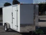 6ft by 12ft White Ext Motorcycle Trailer w- Additional Height -N
