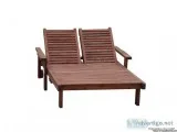 Best Redwood Double Sun Chaise Lounge
