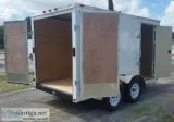 6x12 Dual Axle Double Barn Doors Enclosed Trailer