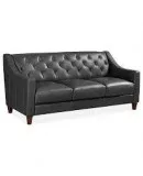 Claudia Leather Sofa - SlateGray - Limited Supplies