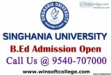Singhania University B.Ed Admission Fees