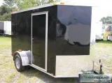 6  x 10 Black Exterior Enclosed Trailer with Xtra 3&quot Height 