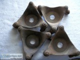 vintage cast iron 3 wheel swirval moving casters