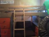 Wood kids bunk bed