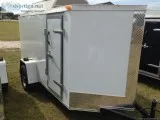 New 5 feet by 10 feet Motorcycle Hauler Sharp looking White Ext 