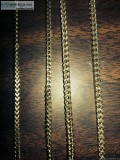 Two 10K Yellow Gold Franco Link Chains