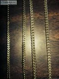Two 10K Yellow Gold Franco Link Chains