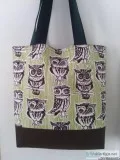 Large Brown Owl Handmade Tote