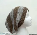 Hand knitted slouchy hat