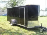 New 6x 14 ft Motorcycle Hauler Blk Ext. Color wExtra 3 inch Heig