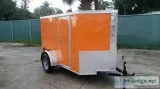 NEW 5 ft. by 8 ft. Orange EXT. ENCLOSED TRAILER wRV Side Door an