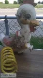 antique cast aluminum chicken bounce playground toy