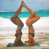 Beginers yoga group training