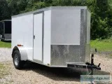 Cargo Trailer for sale NEW Rear Ramp Door White Exterior 5x10 w 