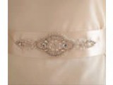 Sparkling crystalpearl sashbelt to complete your gown