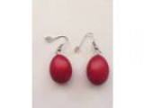 Earrings red wooden never worn