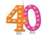 Creative Converting Bright and Bold 40th Birthday Molded Numeral