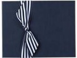 Tessera Baby Books Memory Book with Stripe Grosgrain Ribbon Blue