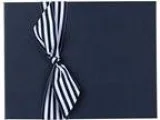 Tessera Baby Books Memory Book with Stripe Grosgrain Ribbon Blue