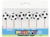 Soccer Ball Birthday Candles 6ct