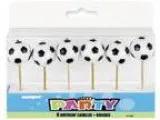 Soccer Ball Birthday Candles 6ct