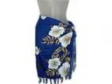 Hawaiian Blue and White Hibiscus Flowers Children s Girls  Teens