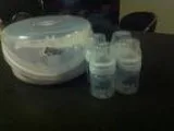 Brand new bottles and sterilise
