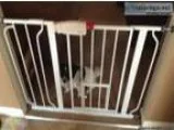 Walk thru doggy door plus wooden gate - Price 