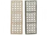 Flower Design Wood Metal Wall Panel 2 Assorted 12&quotW 36&quotH