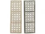 Flower Design Wood Metal Wall Panel 2 Assorted 12&quotW 36&quotH