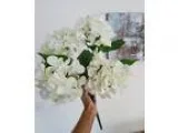 Artificial French Provincial Living White Blush Hydrangea Flower