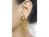 Ethnic Gorgeous Bollywood Fashion Polki Indian Earring Partywear