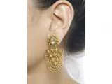 Ethnic Gorgeous Bollywood Fashion Polki Indian Earring Partywear