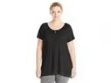 Just My Size Women s Plus-Size Chiffon Trim Tunic