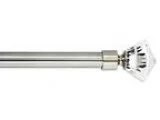Diamond Crystal Window Treatment Curtain Rod Set - 48 to 84 inch