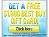 Best Buy 1000 Gift Card